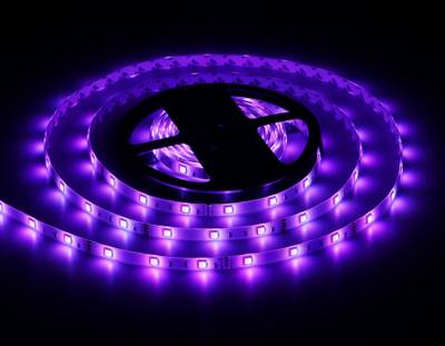 Светодиодная лента RGB GS2301 5050 30Led/ 7.2W m/ 12V IP65 RGB/ 5000*10*2.87mm/ кратность резки 100mm (4 конт.)