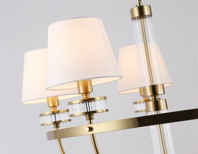 Светильник подвесной LH71251/5 BS/WH латунь/белый E14/5 max 40W D700*990