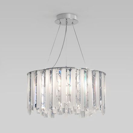 Умный подвесной светильник с хрусталем 101011/6 хром