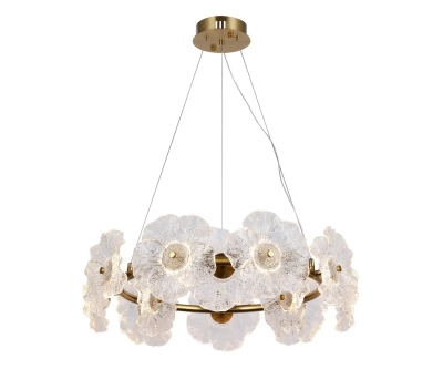 Люстра Грея латунь d60 h120 Led 12*2W (3000K)