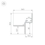 Профиль СEIL-SHADOW-12-3000 WHITE (Arlight, Алюминий)