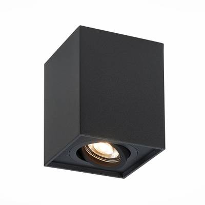 ST109.407.01 Светильник потолочный Мат. черный GU10 1*50W  L100xW100xH123 220V Без ламп