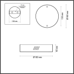 3885/2LA L-VISION ODL22 109 полированное золото Дополнительная чаша на 2 светильника (3885/25LA, 3885/35LA, 3885/45LA) BRIZZI