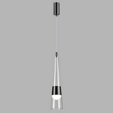 5044/12L L-VISION ODL24 301 глянц.темн.хром/прозрачный/металл/стекло Подвес LED 12W 3000K 1334Лм LUMP