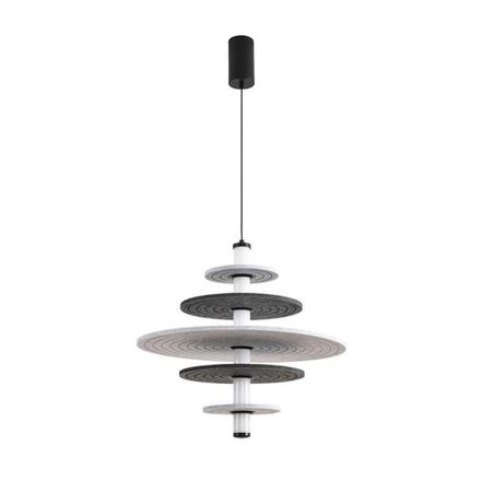 8295/14AL LEDIO черный/светло-серый/темно-серый, металл/фетр/акрил Подвес LED 14W 3000K 220V FELTA