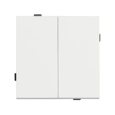 Механизм выключателя двухклавишный непроходной SWT-TENDO-MK02-SFPL-WH (230V, 10A) (Arlight, -)