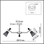 8046/8C CLASSI LN25 латунь/прозрачное стекло Люстра потолочная Е14 8*40W 220V AURICA