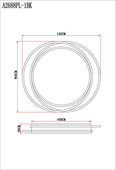 Потолочный светильник Arte Lamp SONNY A2688PL-1BK, 1хLED