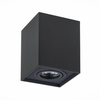ST109.407.01 Светильник потолочный Мат. черный GU10 1*50W  L100xW100xH123 220V Без ламп