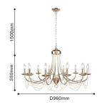 Подвесная люстра Plini 2591-12P, 12*E14*40W. ТМ F-Promo