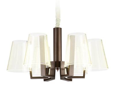 Подвесная светодиодная люстра с пультом AK4025/6 CF кофе 96W D600*300 (ПДУ РАДИО 2.4)