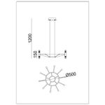 Подвесная люстра Arte lamp EMPIRE A2482SP-20BK, 1хLED
