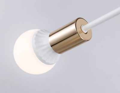 Подвесной светильник в стиле лофт TR80432/6 WH/GD белый/золото E27/6 max 60W D950*730
