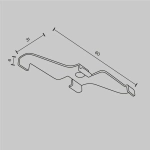 Фиксатор для накладного монтажа Exility белый, 2шт, TRA034HS-21W. TM Maytoni