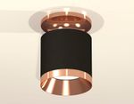 Комплект накладного светильника XS7402121 SBK/PPG черный песок/золото розовое полированное MR16 GU5.3 (N7930, C7402, N7035)