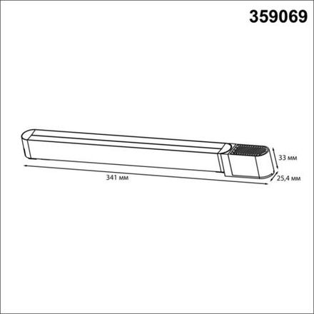 359069 DRIVE NT23 046 белый Драйвер для накладного шинопровода (арт.135193-135196) IP20 100W 48V SMAL