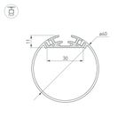 Профиль SL-ROUND-D60-2000 ANOD (Arlight, Алюминий)