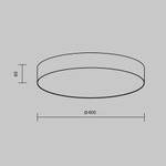 Потолочный светильник Зон / Zon 45 Вт 2700 К 120°, C032CL-45W2.7K-RD-B. TM Maytoni