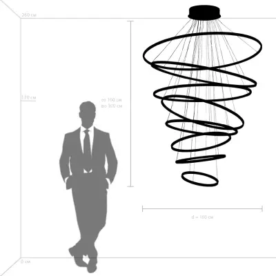 736483 Люстра ROTONDA 293W LED 8471LM 120G ЗОЛОТО 3000K