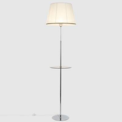 Citilux Линц CL402970T Торшер хром со столиком и белым абажуром