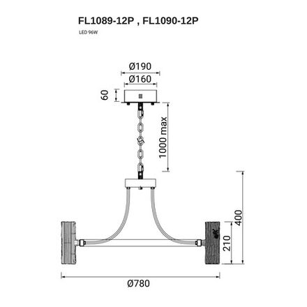 Люстра подвесная Inverno Clear FL1089-12P, LED