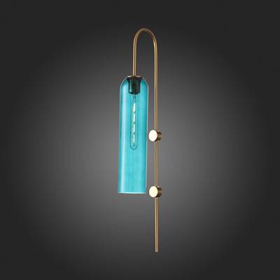 SL1145.381.01 Светильник настенный ST-Luce Латунь/Голубой E27 1*60W