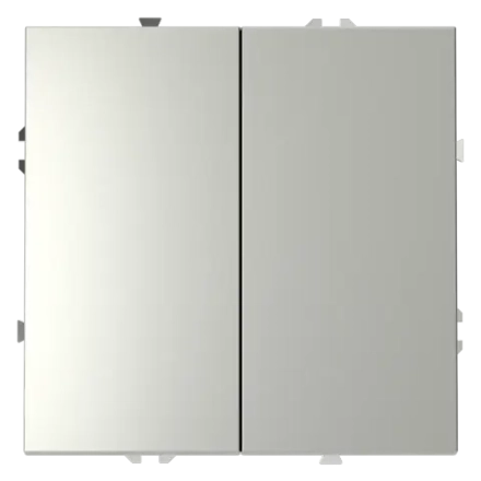 VLS020105 Выключатель встраиваемый VOLTUM S70 двухклавишный 10А, (сталь). (ТМ Maytoni)