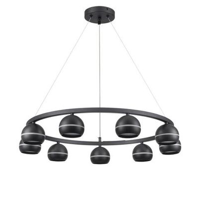 8242/9 COMFI LN26 245 черный металл Светильник подвесной LED GX53 8*7W 220V LUAZANA