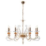 Люстра Crystal Lux CATARINA SP8 V2 GOLD/TRANSPARENT-COGNAC 1361/308