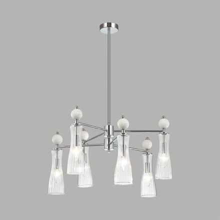 8268/6 NEOCLASSI LN26 160 хром/белый/прозрачный, металл/керамика/стекло Люстра Е14 6*40W 220V EMILY