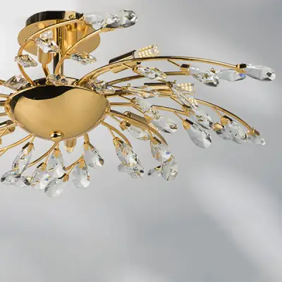 791182 Люстра потолочная ISABELLE 8х40W G9 ЗОЛОТО