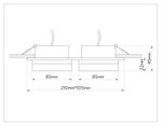 Светильник встраиваемый TN52423/2 WH/FR белый/белый матовый GX53 max 12W 210*105*45