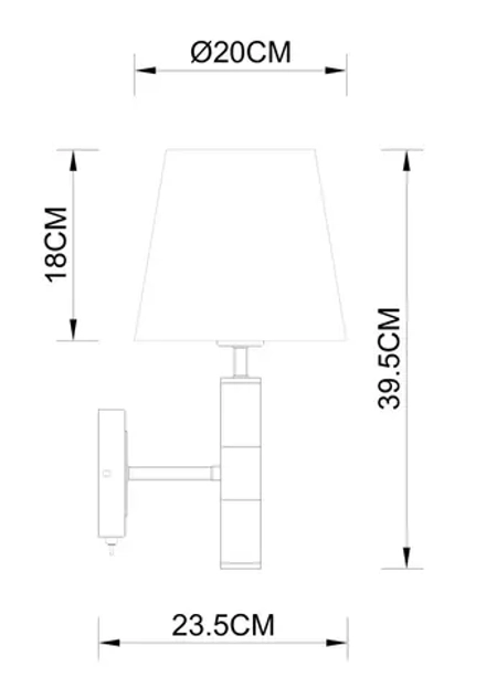 Бра Arte Lamp ROBERT A5066AP-1BK, 1хE27