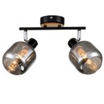 Спот Escada 10177/2A E14*40W Black/Chrome/Wood