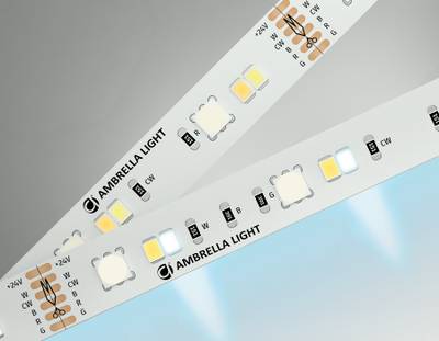 Светодиодная лента RGB с регулировкой температуры света GS4501 5050+2835 90Led/ 13W m/ 24V IP20 RGB+CCT 3000-6500K/ 5000*12*1.87mm/ кратность резки 166mm (6 конт.)