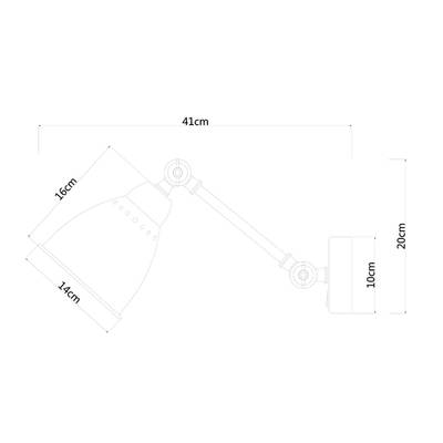 Бра Arte Lamp BRACCIO A2054AP-1GY, 1хE27