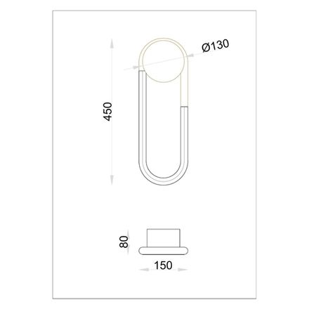 Настенный светильник Arte lamp LUMINO A2233AP-20BK, 1хLED