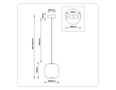 Светильник светодиодный подвесной LH11091 WH/FR белый/белый матовый 4W 3000K D150*170