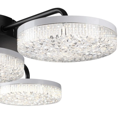 8236/4CL LEDIO LN25 000 черный, металл/акрил Люстра потолочная с ПДУ LED 55W 3000-6000К 220V DIDANA