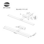 SL445.111.01 Подсветка для картин ST-Luce Хром/Белый LED 1*18W 4000K
