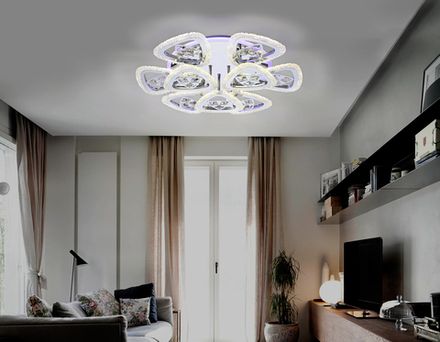 Потолочный светодиодный светильник с пультом FA2922 CH хром 138W 600*600*130 (ПДУ РАДИО 2.4)