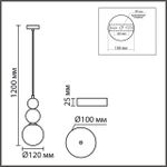 8257/1 SUSPENTIONI LN26 золото/коричнеый/белый, металл/стекло Подвес G9 1*20W 220V BONBONES