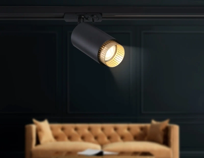 Светильник трековый GL5162 BK/GD черный/золото GU10 max 12W D60*190