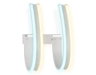 Настенный светодиодный светильник FL164/2 белый LED 3000K/6400K 42W 410*250*220