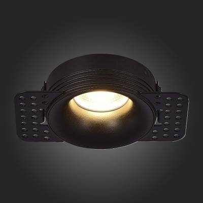 ST218.448.01 Св-к встр. Черный GU10 1*50W  IP20 D85xH30 165-265V Без ламп