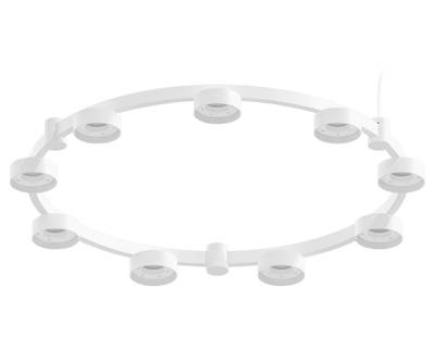 Корпус светильника Techno Ring подвесной для насадок Ø85мм C9241/9 SWH белый песок D740*70.5mm GX53/9