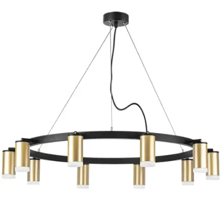 LR0204000 Люстра RULLO 10х50W GU10 ЧЕРНЫЙ/ЗОЛОТО (571020+214440-10+202430-10)