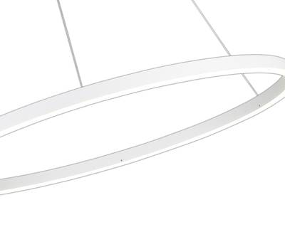 08228,01A(4000K) Подвес Тор белый d100 h150 Led 56W (4000K) 2 вида крепления, диммируемый, с пультом ДУ