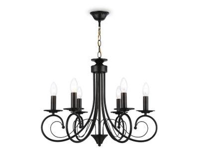 Светильник подвесной TR9612/6 BK черный E14/6 max 40W D560*650