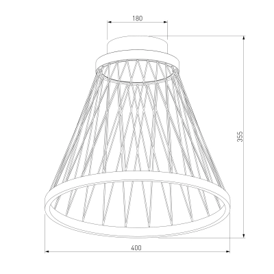 Потолочный светодиодный светильник 40018/1 LED коричневый, LED